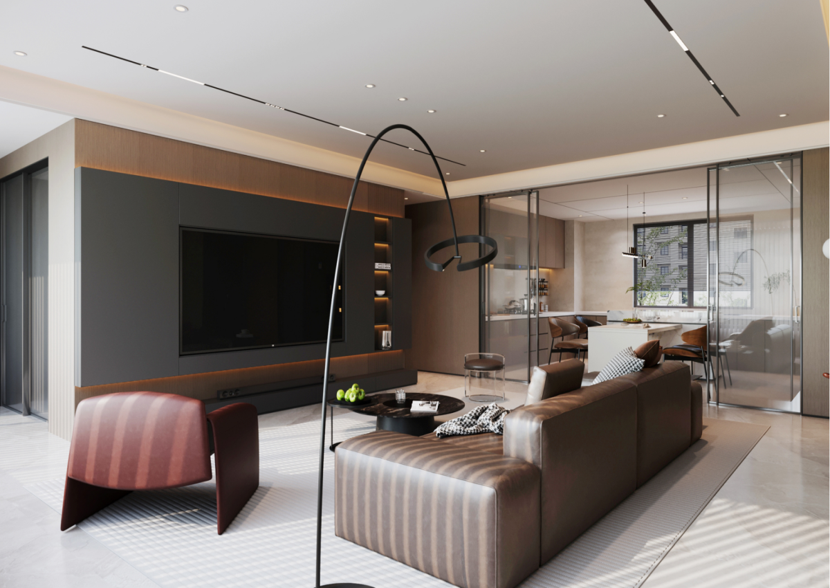 星耀閱海169㎡ | 驚艷！黑棕色系的意式極簡不顯壓抑反而通透敞亮？！