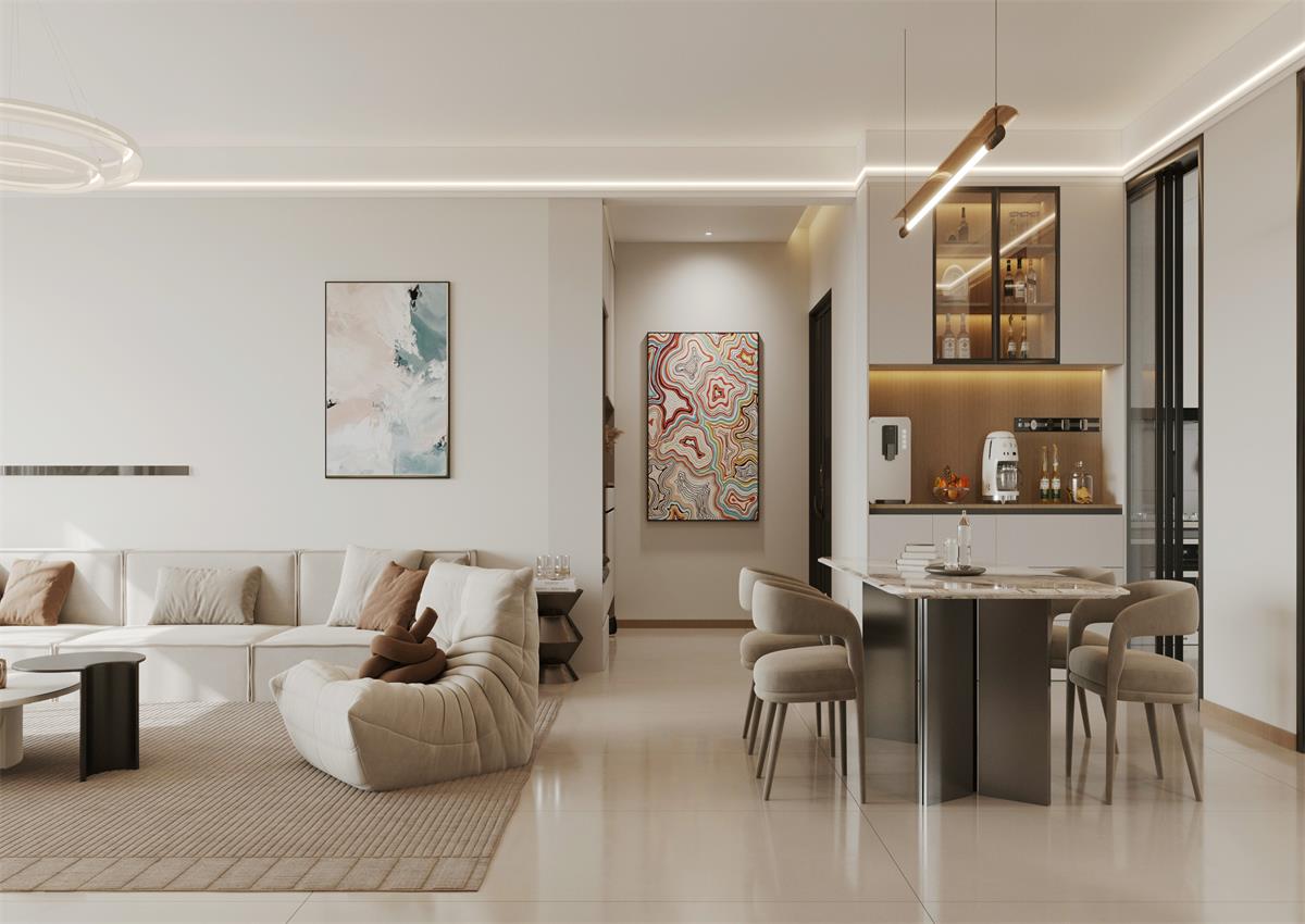 玉庭華府142㎡ | 給喧囂世界按下暫停鍵，現(xiàn)代簡約風的松弛感誰能拒絕！