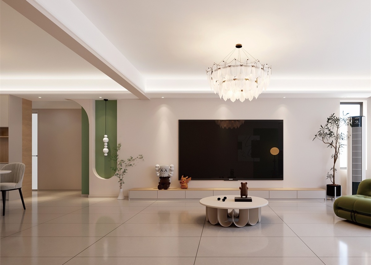 中海河山郡 | 133㎡輕法式浪漫，『奶油白+薄荷綠』美的剛剛好！