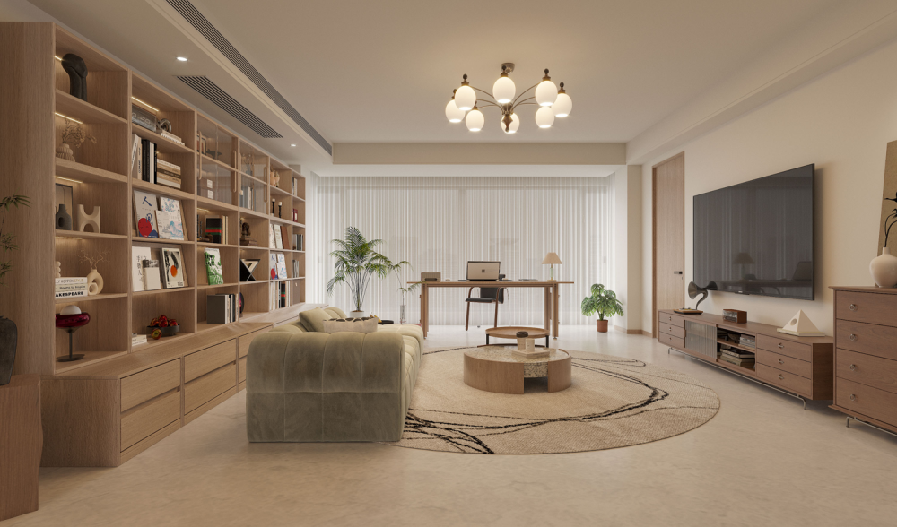 舊房改造 | 住進(jìn)知識(shí)分子味的松弛原木家，170平“高智感”百看不厭！