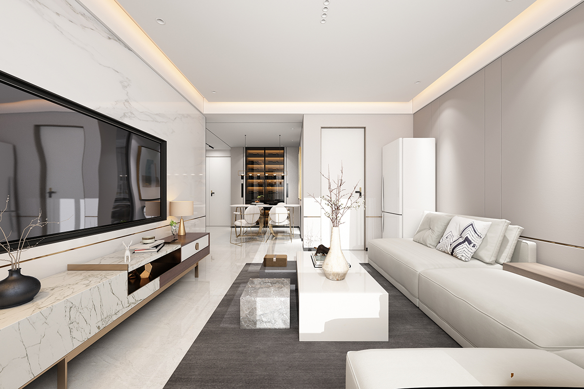 銀川裝修-輕奢風格裝修效果圖1