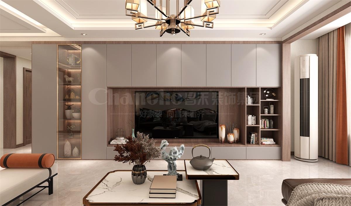 璽云臺(tái)140平米現(xiàn)代簡(jiǎn)約裝修效果圖 